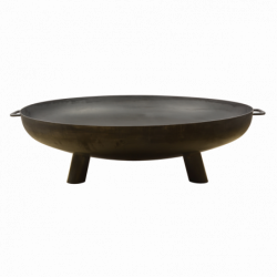 Brasero en métal - Coupe ronde - D 100 cm x H 30 cm - Noir