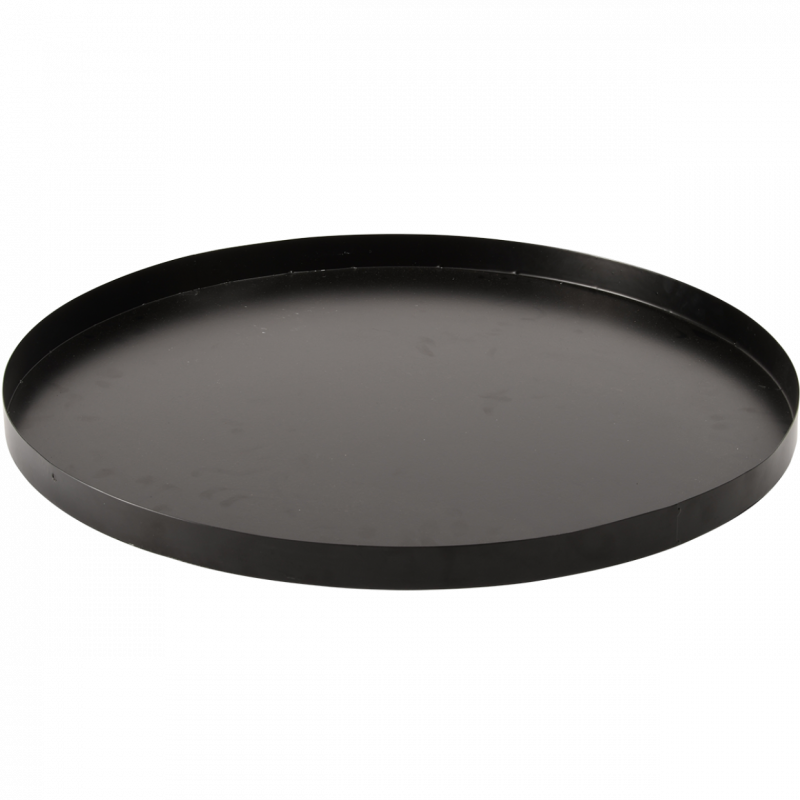 Plateau rond pour cendres - D 59,5 x H 3,2 cm - Noir