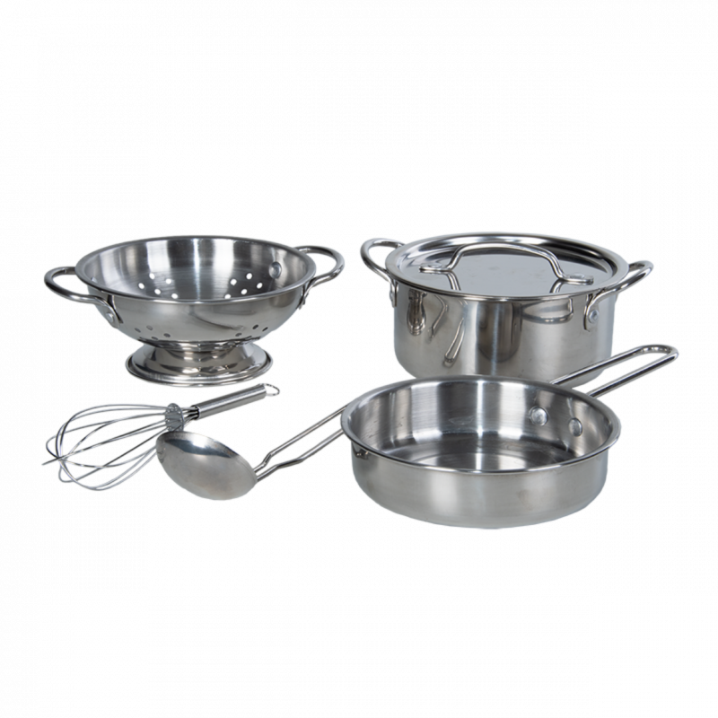 Set ustensile de cuisine dinette pour enfants en Inox - 6 accessoires de cuisine