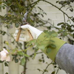 Gants de jardin en cuir résistant aux ronces et épines - Taille L