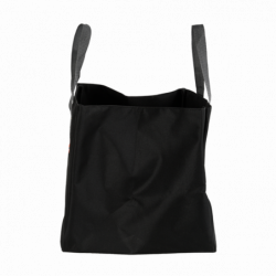 Sac porte bois d'allumage noir - Grandes poignées - L 27,5 x H 37 cm - Polyester