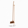 Set de nettoyage balai et pelle à long manche - L 25,5 x H 90,5 cm - Bois de hêtre, acier