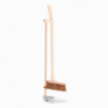 Set de nettoyage balai et pelle à long manche - L 25,5 x H 90,5 cm - Bois de hêtre, acier