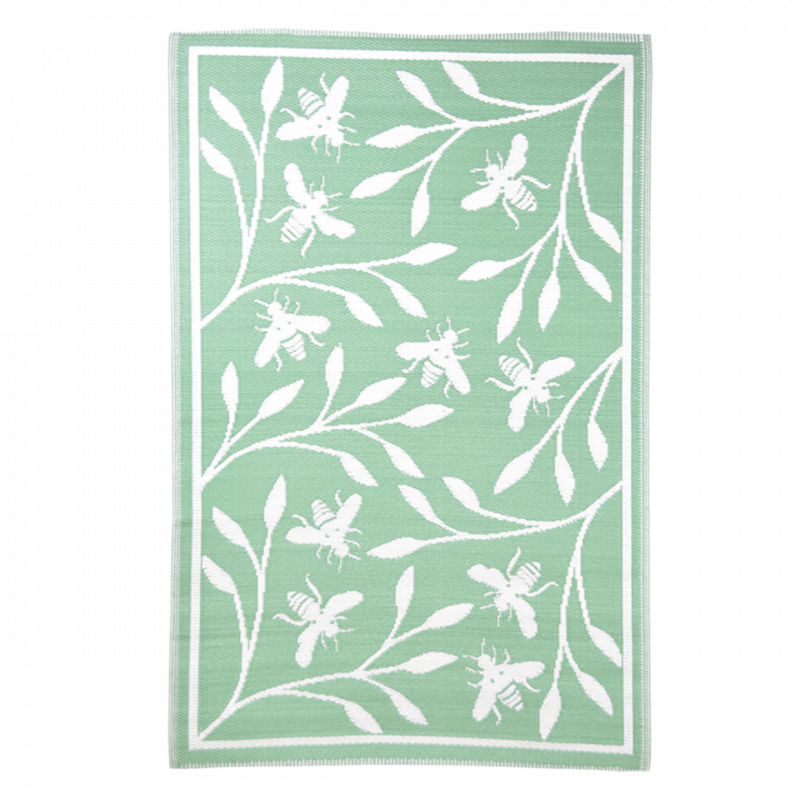 Tapis de jardin reversible - Motif abeille - 182 X 122 cm