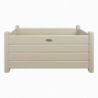 Set de 2 bacs de plantations rectangulaires - Blanc - 59 x 30 x 30 cm et 79 x 40 x 40 cm - Pin