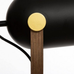 Lampe trépied en métal - H 45 cm - Noir