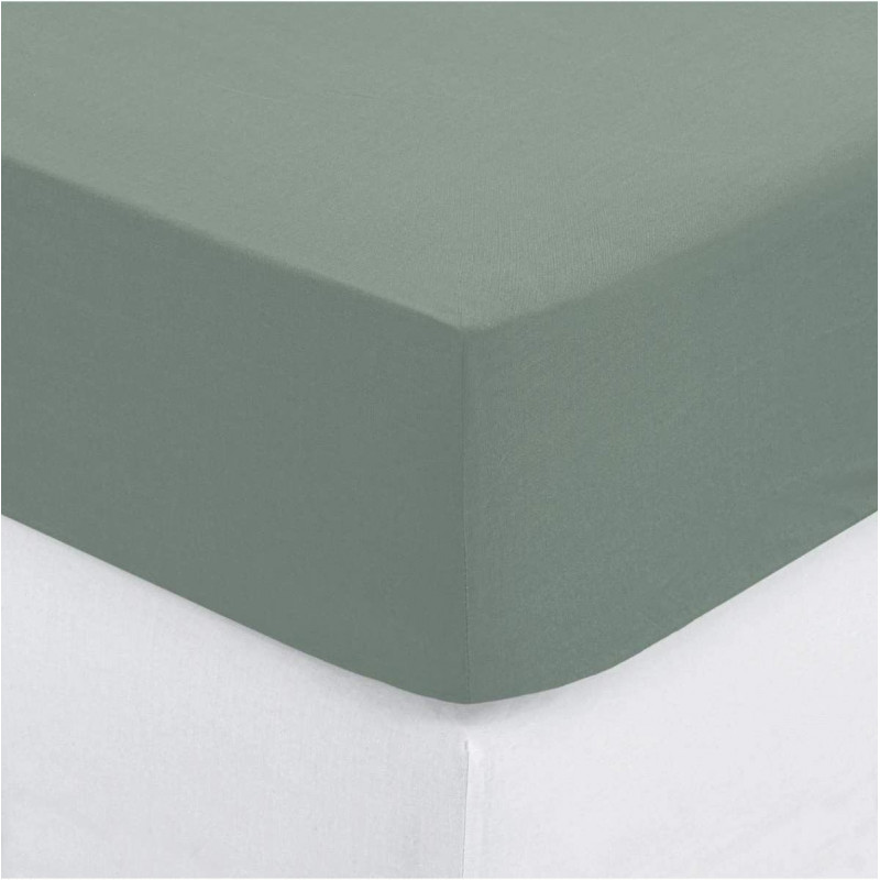 Drap housse 2 personnes - 160 x 200 cm - Vert