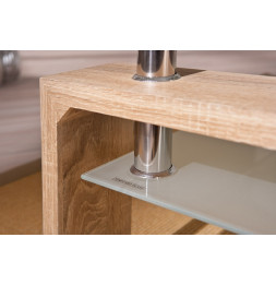 Table basse rectangulaire - Double plateau en verre