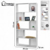 Etagère EVORA 10 casiers - Blanc - Bois MDF - 173 x 83 x H 173 cm