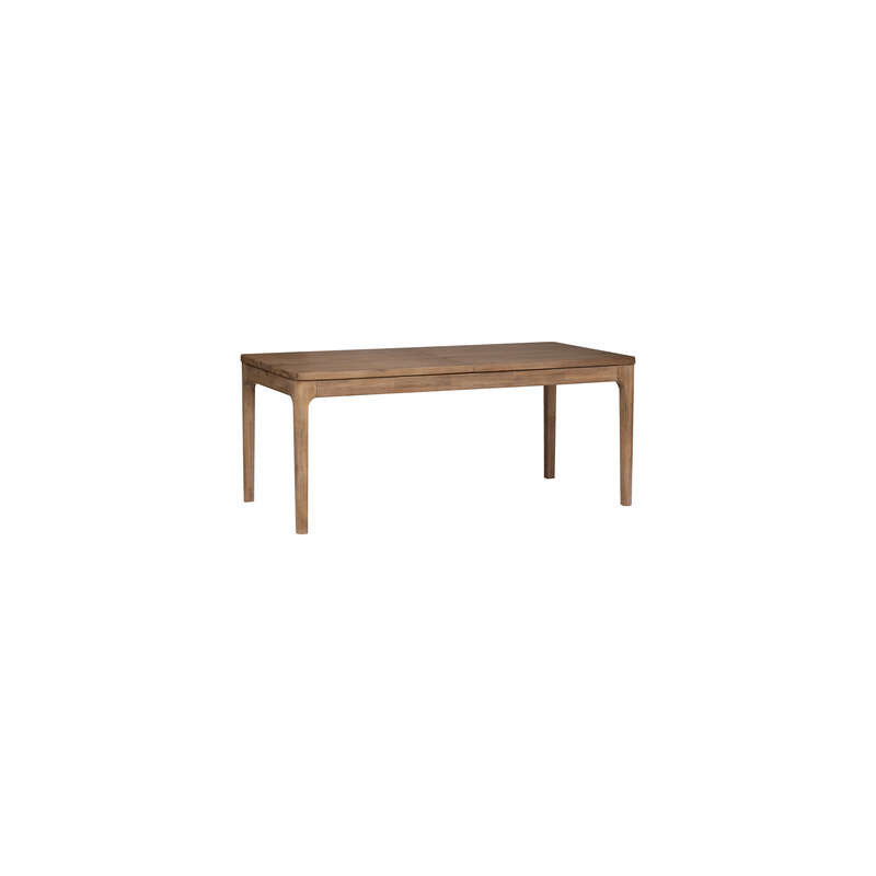 Table à manger extensible en bois massif d'acacia - Marron - L 180 x P 90 x H 76 cm