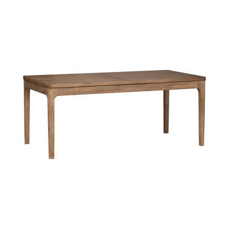 Table à manger extensible en bois massif d'acacia - Marron - L 180 x P 90 x H 76 cm