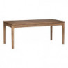 Table à manger extensible en bois massif d'acacia - Marron - L 180 x P 90 x H 76 cm