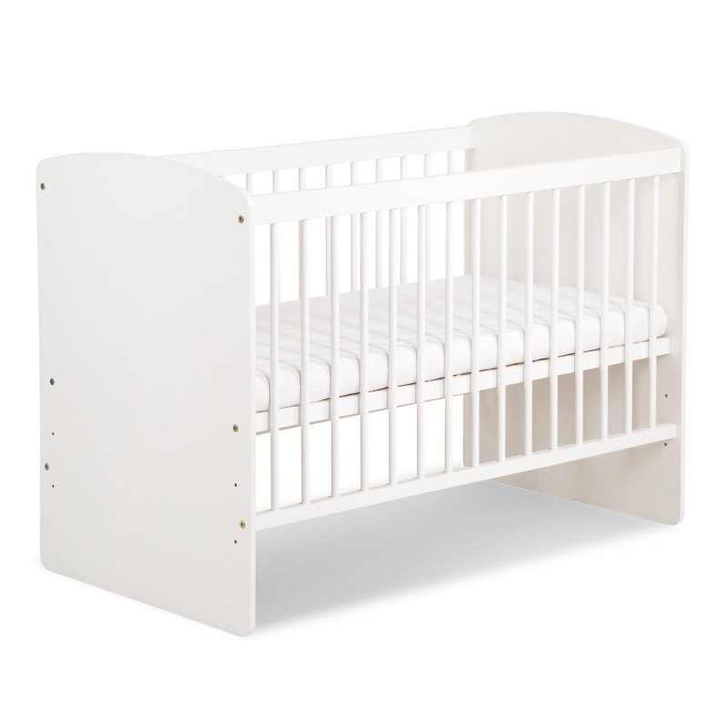 Lit pour bébé Karolina II en bois - Blanc - 120 x 60 cm