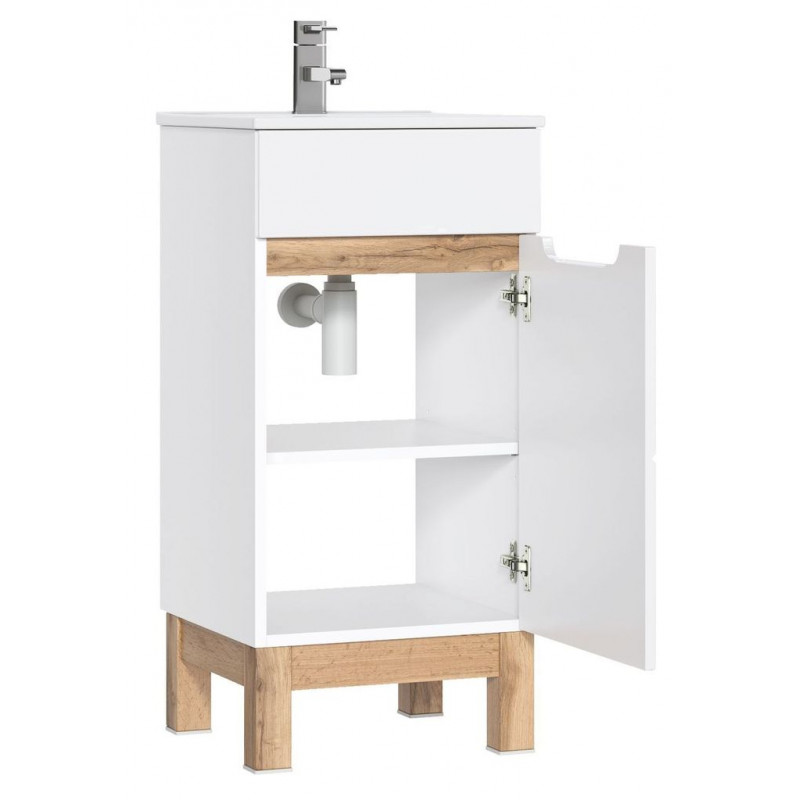 Meuble sous vasque - H 84 x l 40 x P 41 cm - Cintra White