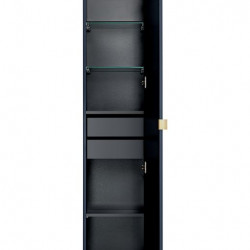 Armoire murale en bois Rosario Deep blue - Bleu indigo - H 160 x L 35 x P 33 cm.