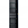 Armoire murale en bois Rosario Deep blue - Bleu indigo - H 160 x L 35 x P 33 cm.