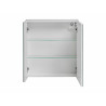 Cabinet miroir de salle de bain - Blanc - H 65 x L 60 x P 16,8 cm - Camille White