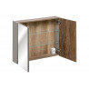 Cabinet miroir de salle de bain - Taupe - H 65 x L 80 x P 17 cm. - Rosario Taupe