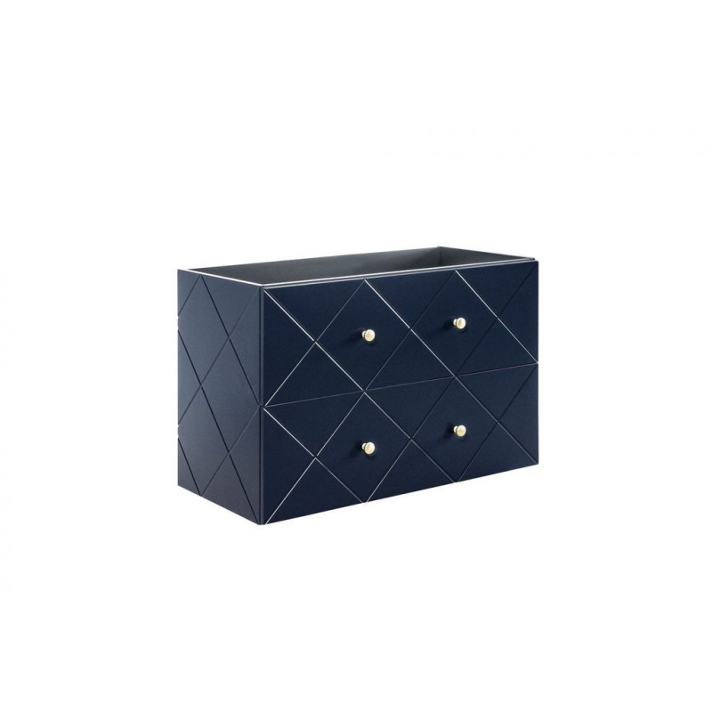 Meuble sous vasque en bois - Bleu - H 61 X L 90 x P 46 cm - Aurore Blue