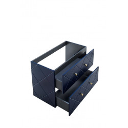 Meuble sous vasque en bois - Bleu - H 61 X L 90 x P 46 cm - Aurore Blue