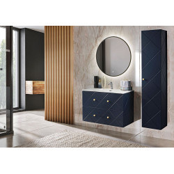 Meuble sous vasque en bois - Bleu - H 61 X L 90 x P 46 cm - Aurore Blue