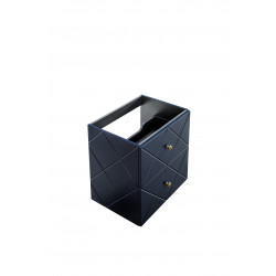 Meuble sous vasque en bois - Bleu - H 61 x L 60 x P 46 cm - Aurore Blue