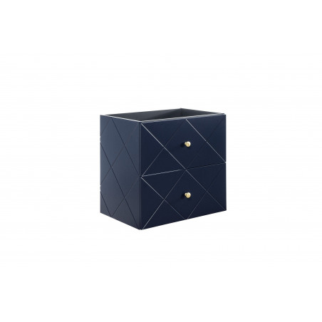 Meuble sous vasque en bois - Bleu - H 61 x L 60 x P 46 cm - Aurore Blue