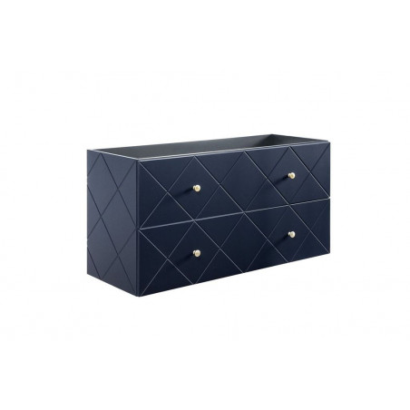 Meuble sous vasque en bois - Bleu - H 61 x L 120 x P 46 cm - Aurore Blue