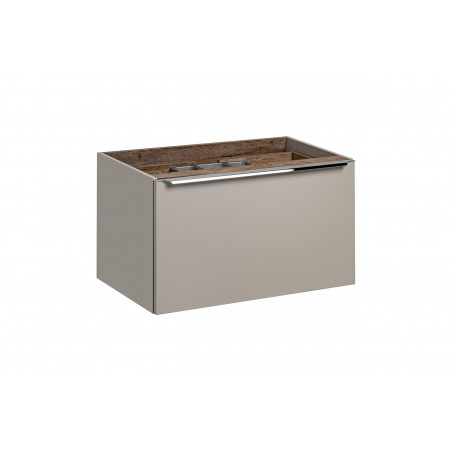 Meuble sous vasque en bois - Taupe - H 46 x L 80 x P 45,6 cm - Rosario Taupe