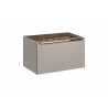 Meuble sous vasque en bois - Taupe - H 46 x L 80 x P 45,6 cm - Rosario Taupe