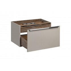 Meuble sous vasque en bois - Taupe - H 46 x L 80 x P 45,6 cm - Rosario Taupe