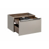 Meuble sous vasque en bois - Taupe - H 46 x L 80 x P 45,6 cm - Rosario Taupe