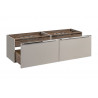 Meuble sous vasque en bois - Taupe - H 46 x L 80 x P 45,6 cm - Rosario Taupe