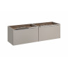 Meuble sous vasque en bois - Taupe - H 46 x L 80 x P 45,6 cm - Rosario Taupe