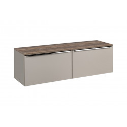 Meuble sous vasque en bois - Taupe - H 46 x L 80 x P 45,6 cm - Rosario Taupe