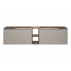 Meuble sous vasque en bois - Taupe - H 46 x L 80 x P 45,6 cm - Rosario Taupe