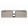 Meuble sous vasque en bois - Taupe - H 46 x L 80 x P 45,6 cm - Rosario Taupe