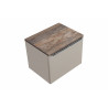 Meuble sous vasque en bois - Taupe - H 46 x L 60 x P 45.6 cm - Rosario Taupe