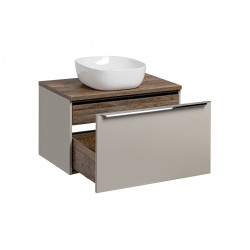 Meuble sous vasque en bois - Taupe - H 46 x L 60 x P 45.6 cm - Rosario Taupe