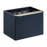 Meuble sous vasque en bois Rosario Deep blue - Bleu indigo - H 46 x L 60 x P 45,6 cm