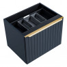 Meuble sous vasque en bois Rosario Deep blue - Bleu indigo - H 46 x L 60 x P 45,6 cm