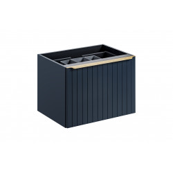 Ensemble meuble vasque + cabinet miroir - 80 cm - Rosario Deep Blue