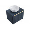 Ensemble meuble vasque + cabinet miroir - 80 cm - Rosario Deep Blue