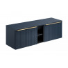 Ensemble meuble vasque + cabinet miroir - 80 cm - Rosario Deep Blue