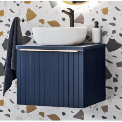 Ac-Deco - Ensemble meuble vasque à poser + Grande armoire + Miroir LED - 80  cm - Aruba Craft - Meubles de salle de bain - Rue du Commerce