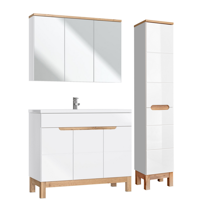 Ensemble complet de salle de bain - 100 cm - Cintra White