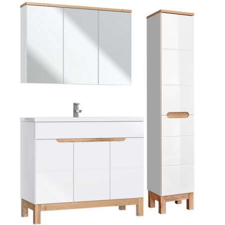 Ensemble complet de salle de bain - 100 cm - Cintra White