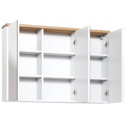 Ensemble meuble vasque + cabinet miroir - 100 cm - Cintra White