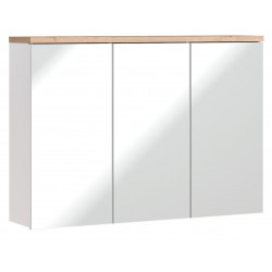 Ensemble meuble vasque + cabinet miroir - 100 cm - Cintra White