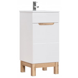 Ensemble complet de salle de bain avec meuble vasque 60 cm + 4 éléments - Cintra White